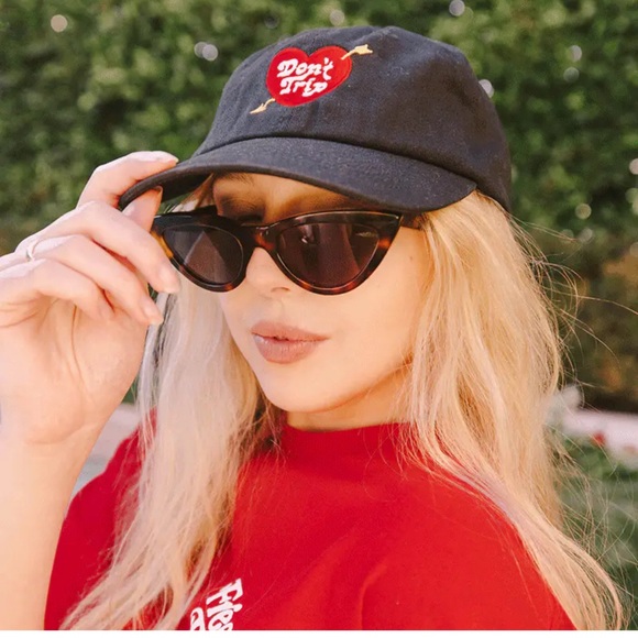 Free & Easy Accessories - Black 'Don't Trip' Embroidered Baseball Cap